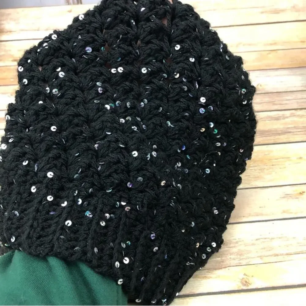 Glitzy Oversized Beanie.